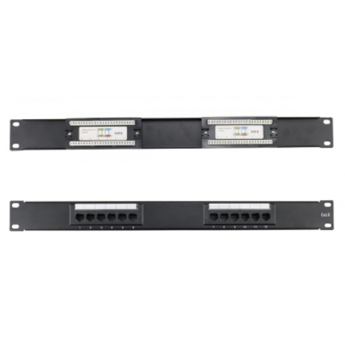 Patch Panel 1U 12 Θέσεων Cat.5e Unshielded SAFEWELL