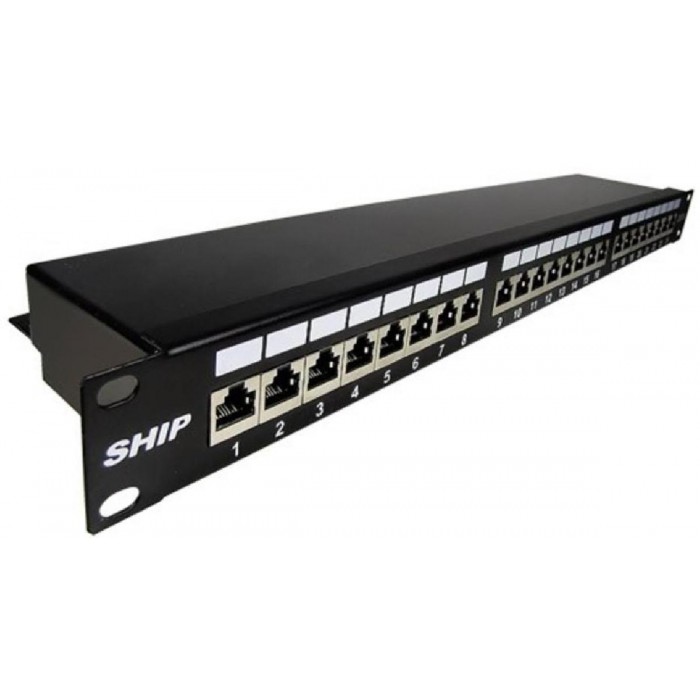 Patch Panel 1U 24 Θέσεων Cat.6A Shielded P200-24 SHIP