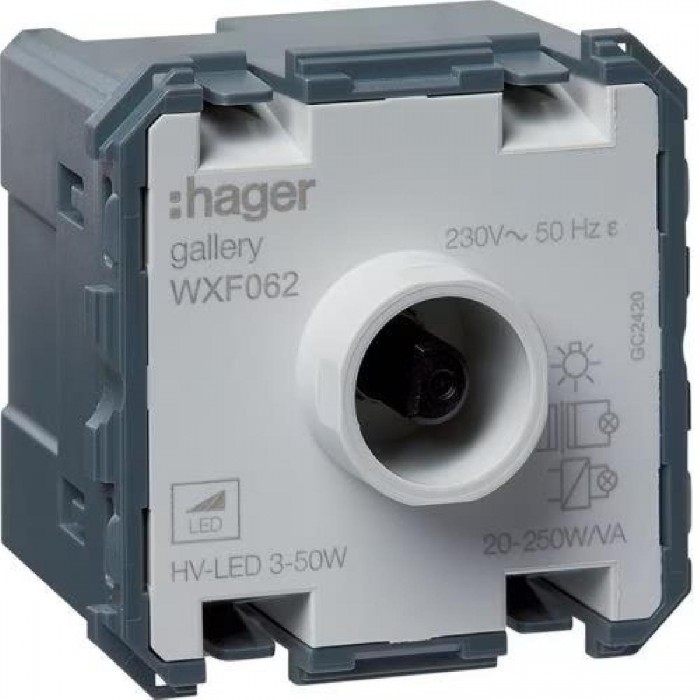 Μηχανισμός Dimmer Περιστροφικό 2 Στοιχείων Universal WXF062 HAGER