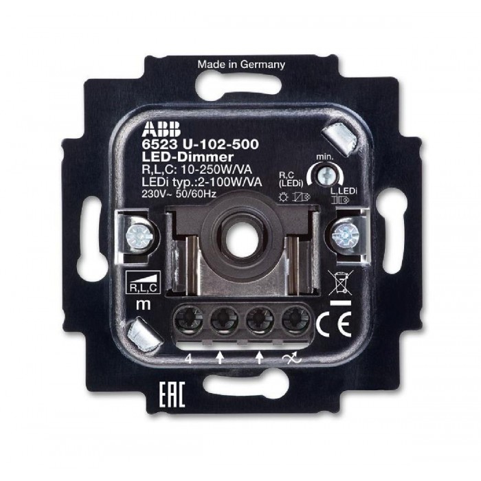 Μηχανισμός Dimmer Περιστροφικός 100W Universal 6523U-102-500 BUSCH-JAEGER/ABB