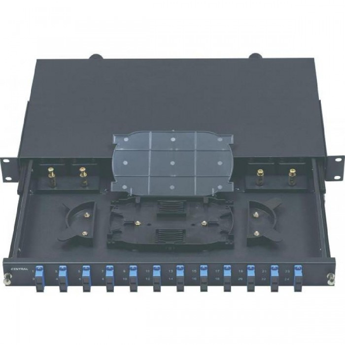 Οπτικό Patch Panel 1U 12 Duplex (24) LC Θύρες Singlemode 70-79-1210C CENTRAL