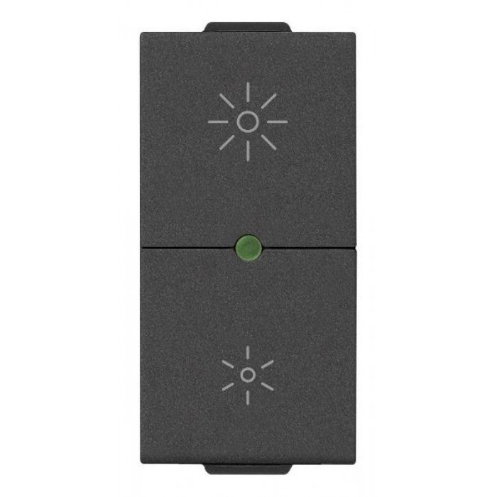 Dimmer Πλήκτρου Universal 1 Στοιχείου Carbon Ματ Neve 09135.1.CM VIMAR