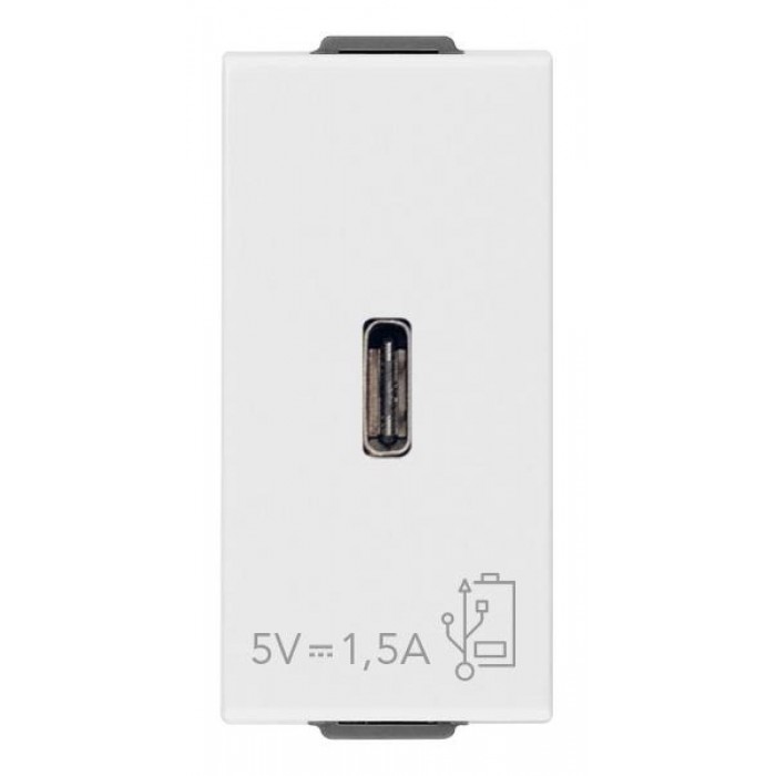 Πρίζα Φόρτισης USB TypeC 1 Στοιχείου Λευκό Neve 09292.C VIMAR