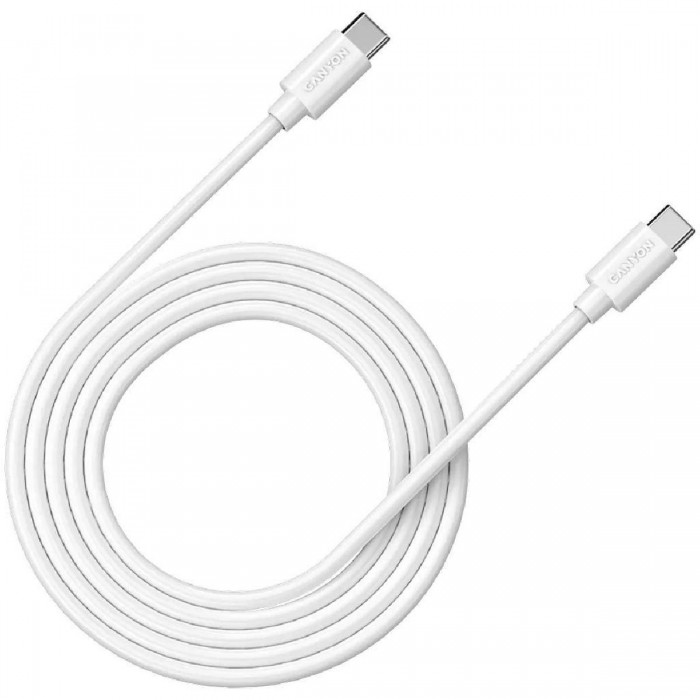 Καλώδιο Φόρτισης USB TypeC Σε TypeC 2m Λευκό CNS-USBC12W CANYON