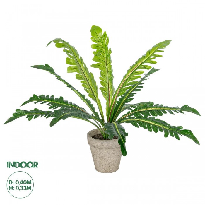 GloboStar® Artificial Garden  ASPLENIUM POTTED PLANT 20904 Διακοσμητικό Φυτό Aslenium Φ40 x Υ33cm