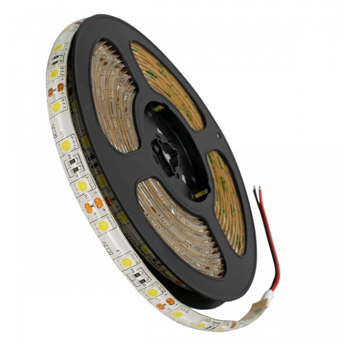 GloboStar® 70120 Ταινία LED SMD 5050 5m 14.4W/m 60LED/m 1584 lm/m 120° DC 12V Αδιάβροχη IP65 Ψυχρό Λευκό 6000K - 5 Χρόνια Εγγύηση