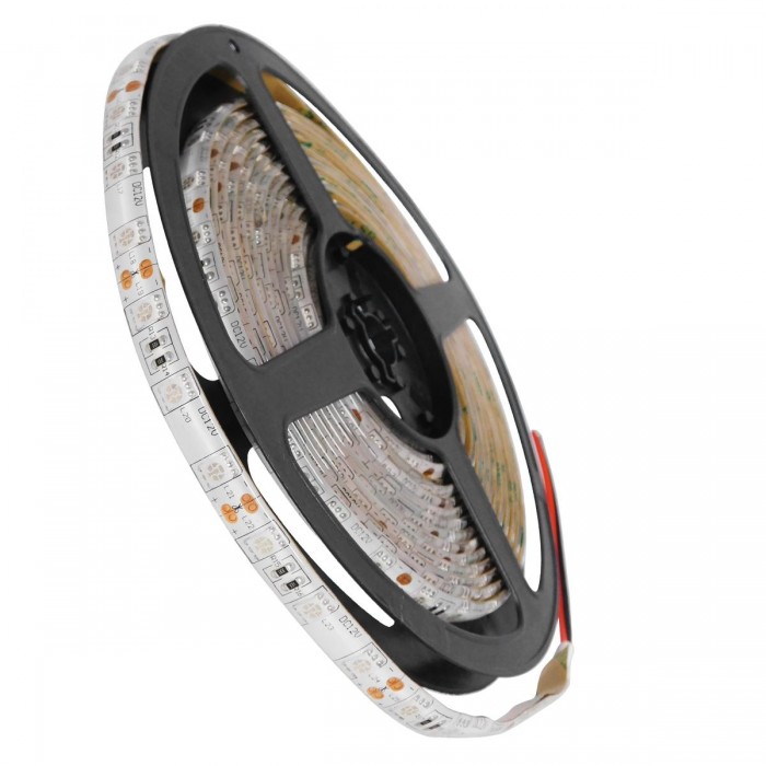 GloboStar® 70124 Ταινία LED SMD 5050 5m 14.4W/m 60LED/m 1454lm/m 120° DC 12V Αδιάβροχη IP65 Κόκκινο - 5 Χρόνια Εγγύηση