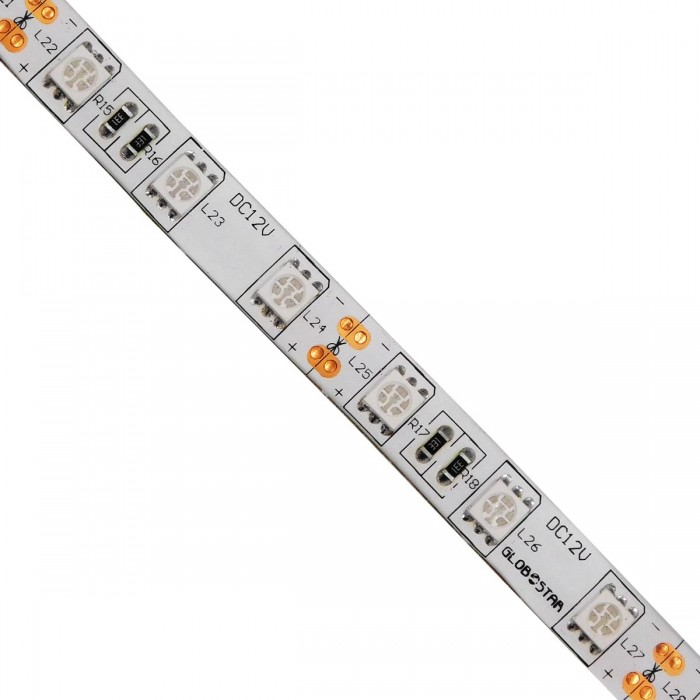 GloboStar® 70126 Ταινία LED SMD 5050 5m 14.4W/m 60LED/m 1454lm/m 120° DC 12V Αδιάβροχη IP65 Μπλε - 5 Χρόνια Εγγύηση