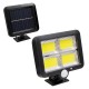 GloboStar® 71462 Αυτόνομος Ηλιακός Προβολέας LED 128 4 x COB 30W 1600lm με Ενσωματωμένη Μπαταρία 2400mAh - Φωτοβολταϊκό Πάνελ με Αισθητήρα Ημέρας-Νύχτας - PIR Αισθητήρα Κίνησης Αδιάβροχο IP65 Ψυχρό Λευκό 6000K