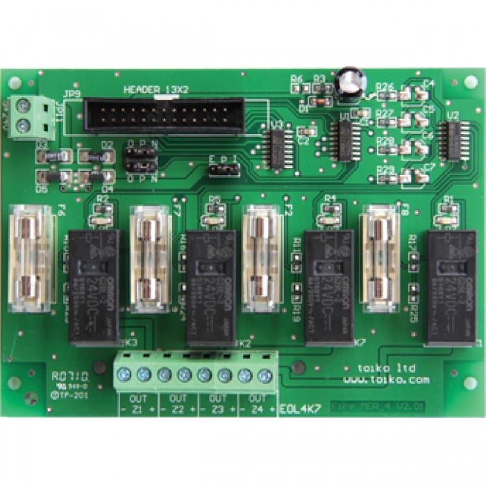 MER-4 Πλακέτα επέκτασης 4 relay με βάση