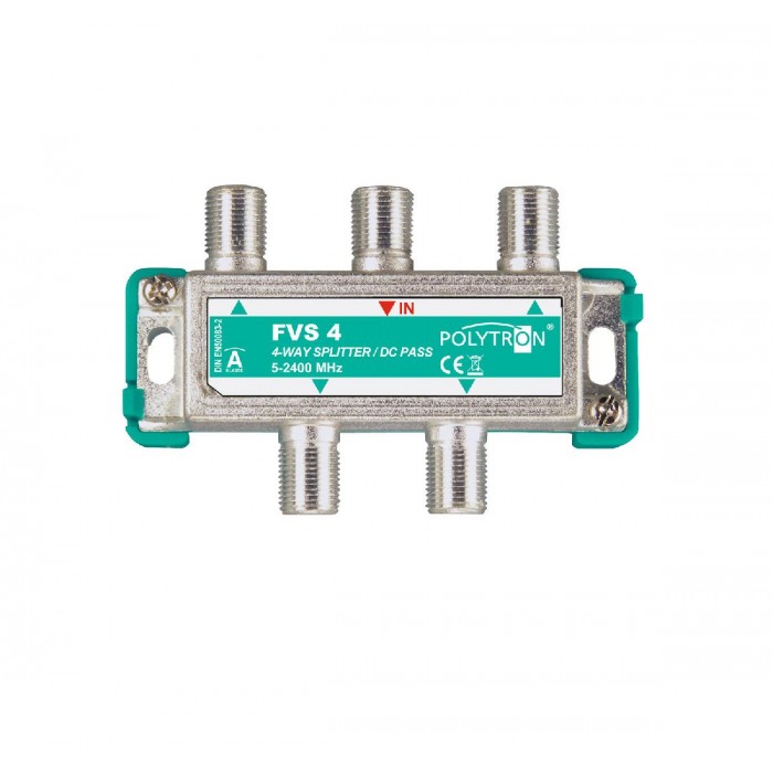 FVS 4 F Splitter, 4way,5-2500MHz DC POLYTRON