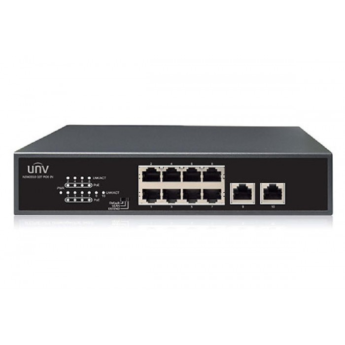 POE UNV NSW2010-10T-PoE-IN 10x100Mbps network ports (RJ45),including 8 PoE ports..ΑΠΟΣΤΑΣΗ ΕΩΣ 250m