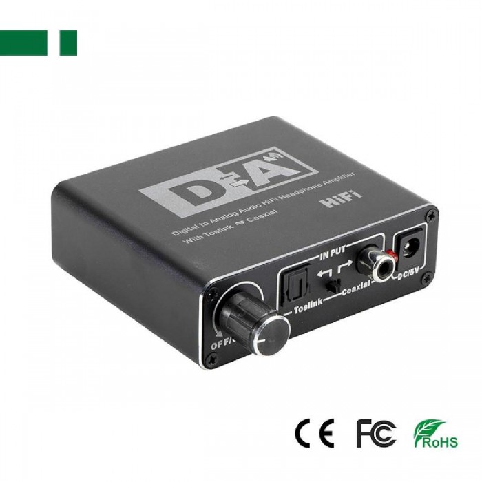 ANGA PS-A3020 Converts Coaxial or Toslink digital audio signals to analog L/R audio, Converter+USB Cable