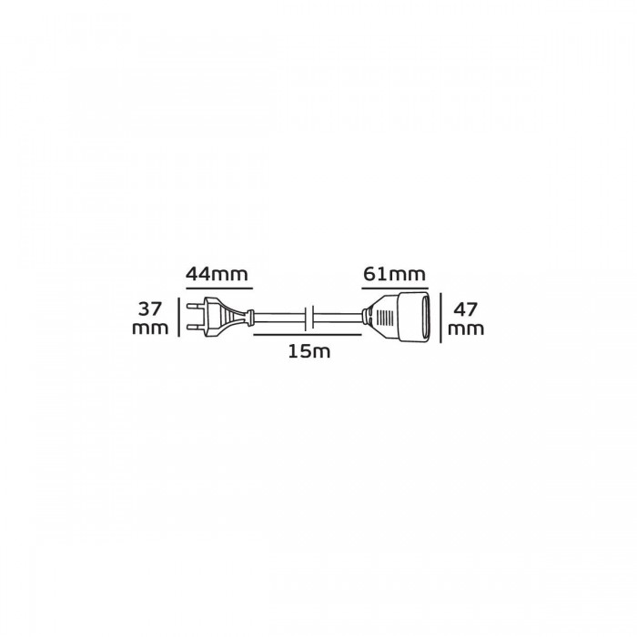 VK/10021/15 - Προέκταση διπολική, 2X0.75mm, 15m