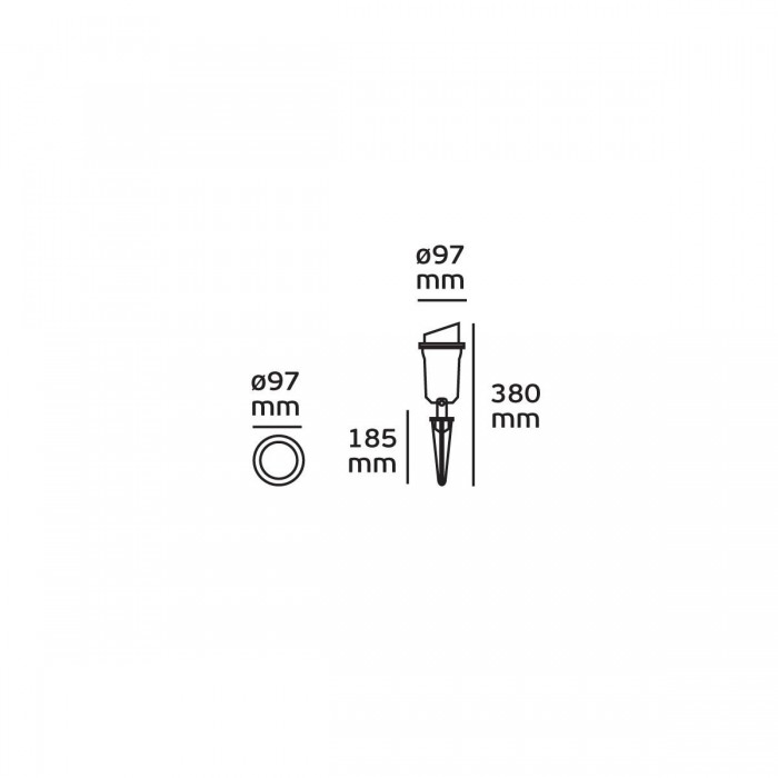 VK/01040S/W - Σπότ κήπου μπηχτό με καρφί, GU10, MAX 35W, IP65, με κάλυμα, λευκό + γείωση 