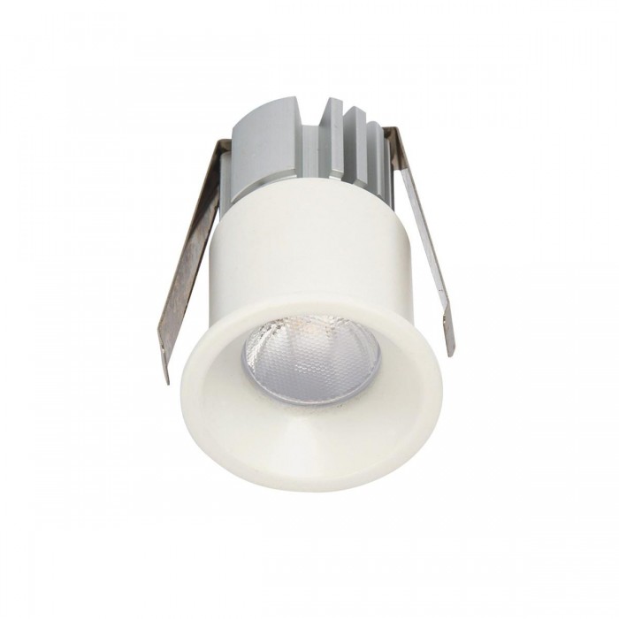 VK/04146/W/W - Χωνευτό σταθερό σποτ led, 3W, 3000K, 160lm, 15°, dimmable, CRI>80, IP20, λευκό  