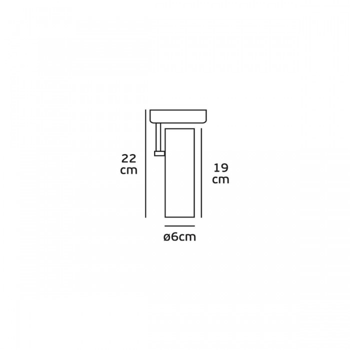  VK/04052TR/W/L - 3-phase φωτιστικό ράγας, GU10/PAR16, max 12W (LED), L19cm, IP20, λευκό