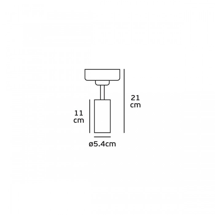  VK/03198TR/B - 3-phase φωτιστικό ράγας, GU10/PAR16, max 12W (LED), L11cm, IP20, μαύρο