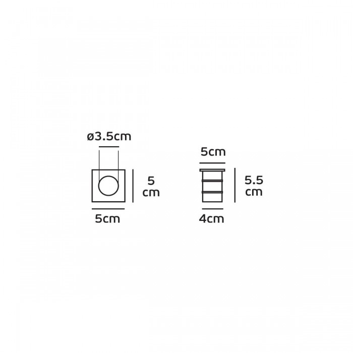 VK/01055/304/MC - Φωτιστικό δαπέδου χωνευτό, Module Led, 350mA-700mA, Δαχτυλίδι ανοξείδωτο 304. IP65, 5x5x5.5cm, νίκελ ματ