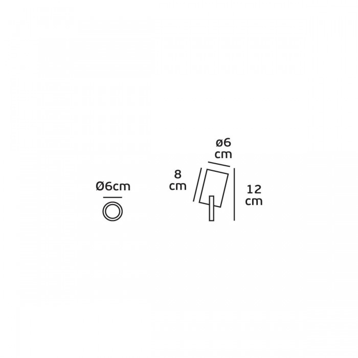 VK/01047/NB - Φωτιστικό κήπου, 240V, GU10. Max 12W (LED). IP65, ø6x12cm, φυσικός μπρούτζος