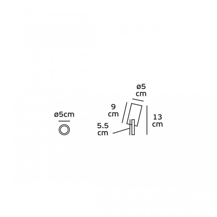 VK/01094/ABS - Φωτιστικό κήπου, 240V, GU10. Max 6W (LED). IP65, ø5x13cm, μπρονζέ