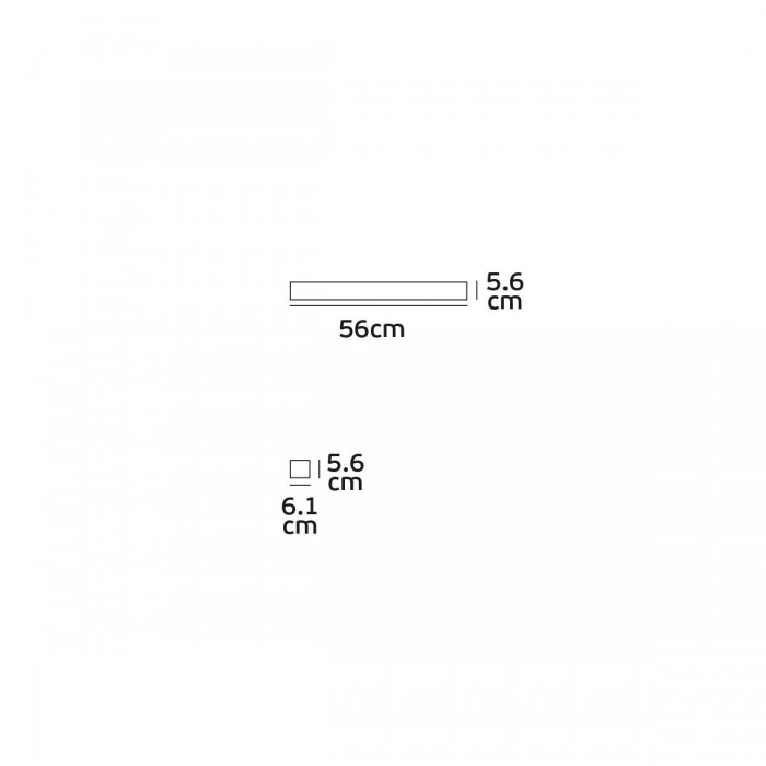 VK/04156/56/AL/W - LED Γραμμικό φωτιστικό, οροφής/κρεμαστό, 11W, 1.600lm, 56cm, 3000K, 220-240V, IP20, αλουμίνιο