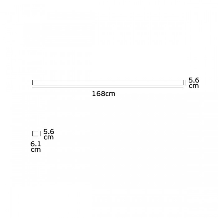 VK/04156/168/B/C - LED Γραμμικό φωτιστικό, οροφής/κρεμαστό, 31W, 4.800lm, 168cm, 4000K, 220-240V, IP20, μαύρο