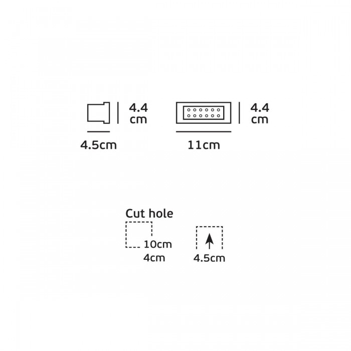 VK/02007/MC/BL - Φωτιστικό Led τοίχου, 100-240V, 1.2W, BLUE, -lm, 120°, CRI>80, IP54, 11x4.4cm, νίκελ