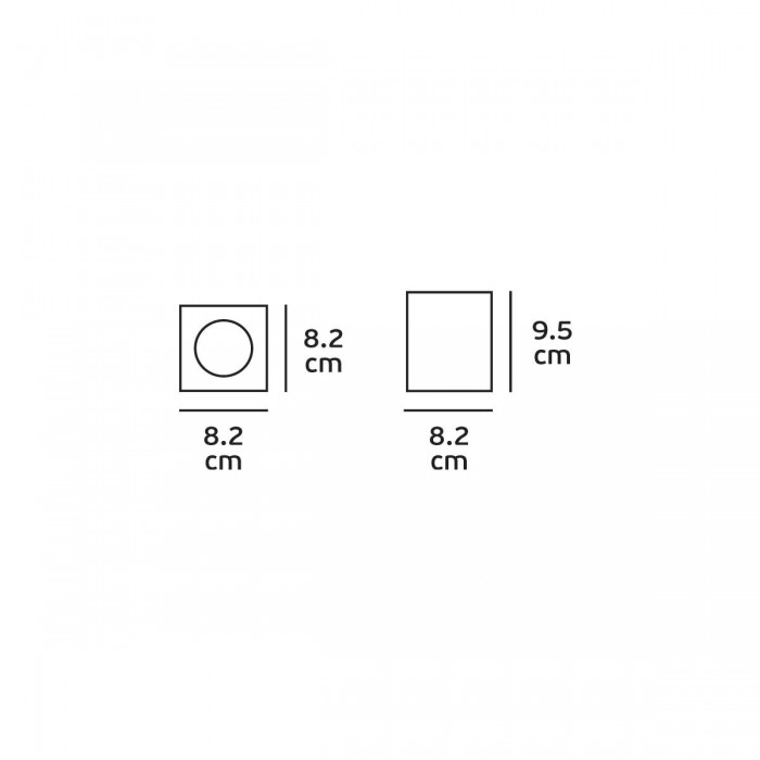 VK/03001/R - Φωτιστικό οροφής κύβος, 240V, GU10/Par16, Max 12W (LED), IP20, κόκκινο