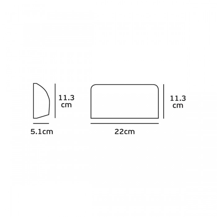 VK/02027/G/W - Φωτιστικό Led τοίχου, 220-240V, 5W, 3000K, 586lm, CRI>80, IP65, 22x11.3x5.1, γκρι 