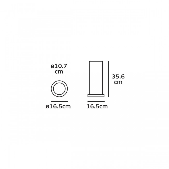 VK/01091/W/35 - Φωτιστικό δαπέδου, 240V, E27/A60, Max 20W (LED), IP54, ø16.5x35.6cm, λευκό