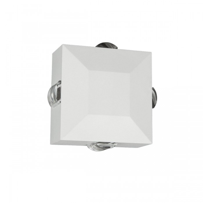 VK/02045/W/W - Φωτιστικό Led τοίχου, 220-240V, 5W, 3000K, 100lm, 4x6°, CRI>80, IP54, 12.4x12.4x6cm, λευκό