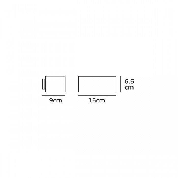  VK/02087/W/W - Φωτιστικό Led τοίχου, Up/down, 100-240V, 12W, 3000K, 673lm, CRI>80, IP54, 15x6.5x9cm, λευκό